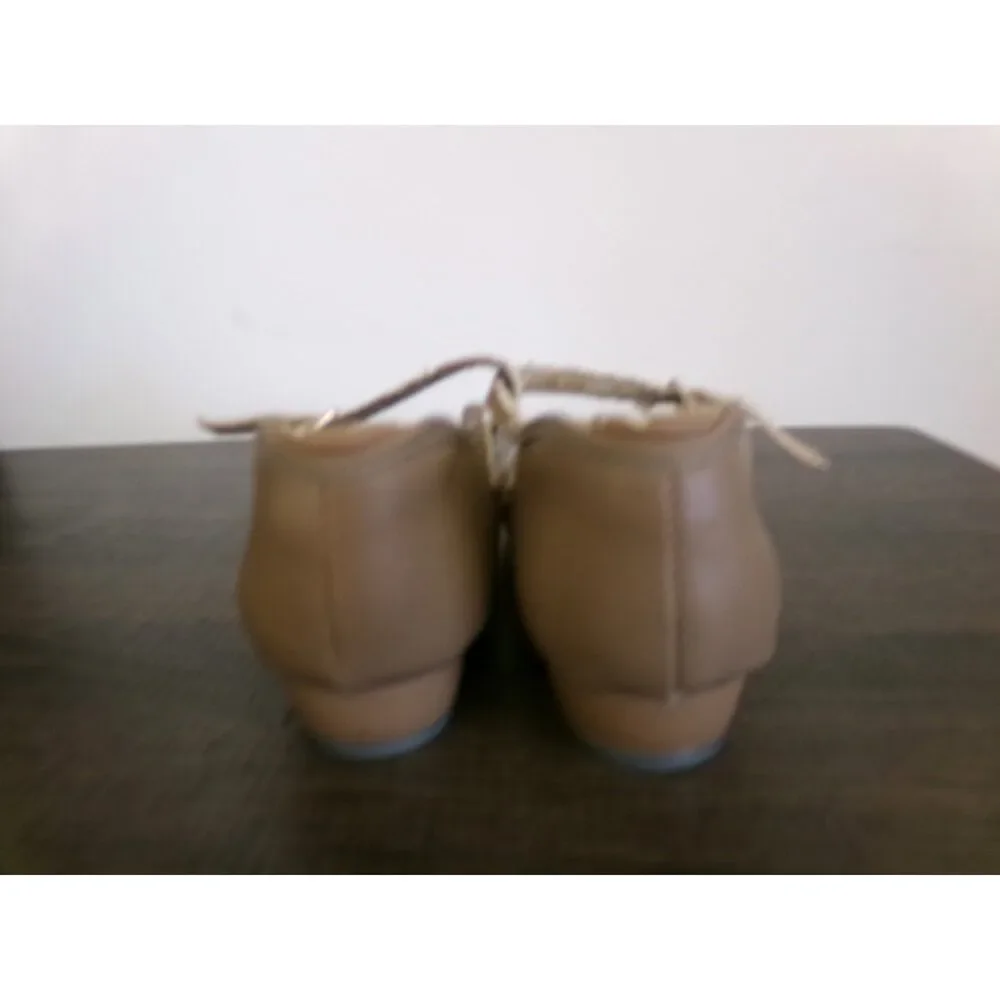 Pre-Owned Dance Tap Shoes Danshuz 751 Little Kids 12M Tan Mary Jane Buckle